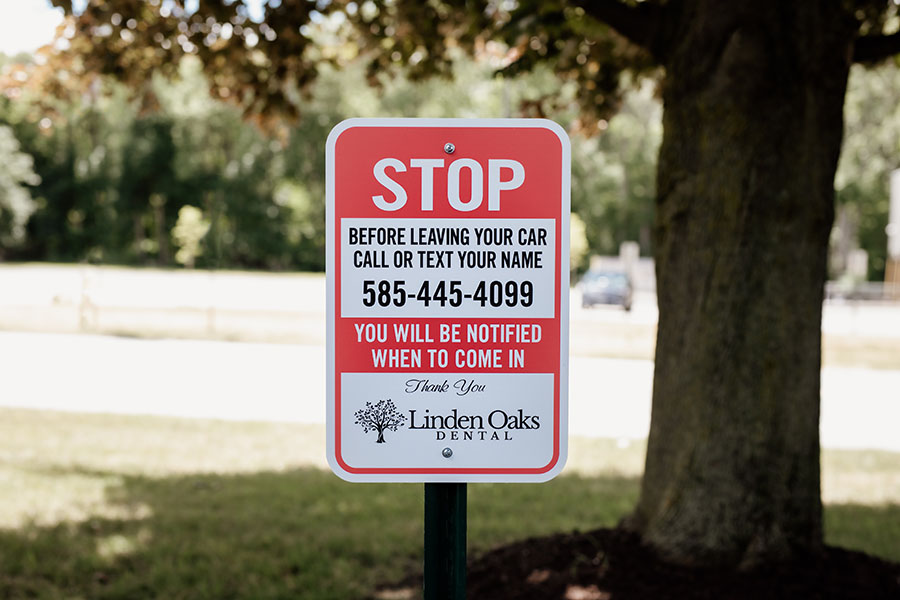 Art Parts Signs- Linden Oaks Dental- Parking Lot Traffic small